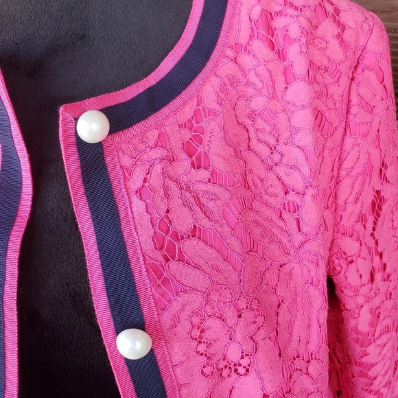 NWT RSVP by Talbots Flower-Filled Corded Lace Jacket Size 10 - Picture 10 of 16